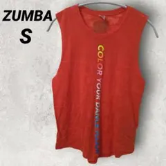 ZUMBA WEAR ズンバ ノースリーブ Tシャツ オレンジ ゆったりめ XSのサムネイル