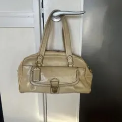 COACH ベージュ レザー ハンドバッグのサムネイル