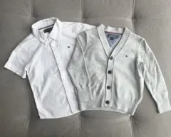 ◎Tommy hilfiger◎ニットカーディガン× 半袖ワイシャツ 2点セット
