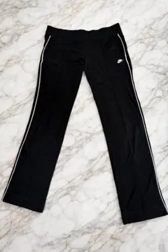 NIKE ジャージボトムス フレア L 黒 白ライン Y2K