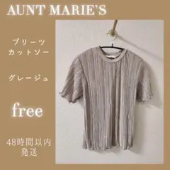 アントマリーズ　プリーツ 半袖カットソー グレージュ freeのサムネイル