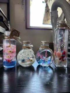 ◆ハーバリウム　372 夏の終わり*.:。✿*゜人魚姫のbottle*.:。✿ ◇ハーバリウム 372 夏の終わり*.:。✿*゜人魚姫のbottle