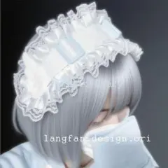 天使界隈 ロリータ ヘッドドレス　水色 カチューシャ サブカルチャー