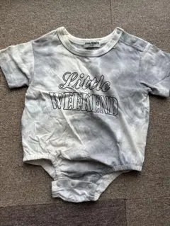 【値下げしました】グレー プリントロンパース 60～70cm