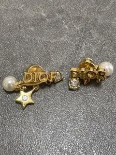 Dior 星とパールのピアス