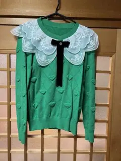 高品質 未使用レディースレースセーターストレッチあり