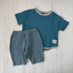 【MARKEY'S】サルエルハーフパンツ 速乾Tシャツセット 100 水色のサムネイル