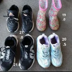 【最終値下げ】女の子用シューズ 19.0cm〜21.0cm　４足セット