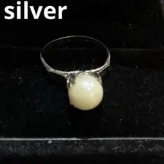 ヴィンテージ　シルバーパールリング　レトロ