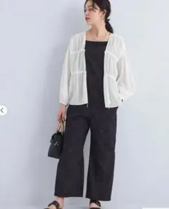 green label relaxing ボイル 2WAY ブラウス　ホワイト