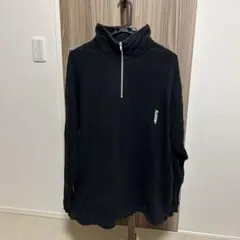 XLARGE ブラック ハーフジップ スウェット