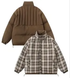 リバーシブルチェック柄ブルゾン