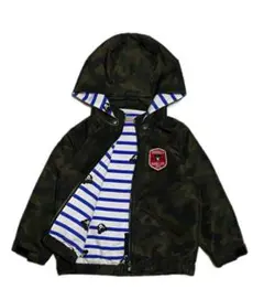 DOUBLE_B/ダブルビー 迷彩 ナイロンジャケット size80 ボーダー