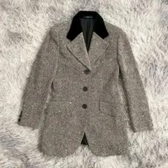 『ROPÉ』テーラードジャケット　長袖　ツイード　肩パッド入　シングルブレスト