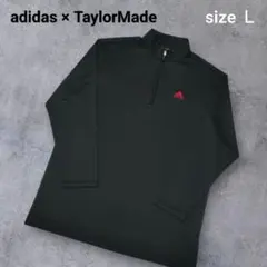 adidas アディダス テーラーメイド ハーフジップ ゴルフ シャツ L 黒