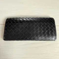 レザー ブラック 長財布　ボッテガ・ヴェネタ（BOTTEGA VENETA）箱有
