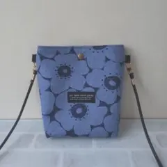 ハンドメイド ちょっとそこまでショルダー デニム風フラワー