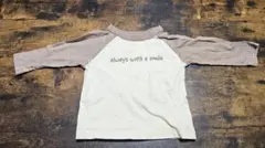 ●茶色系 長袖Tシャツ 80【リユース品】