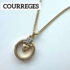 COURREGES クレージュ ネックレス ロゴ サークル シルバー ゴールドのサムネイル