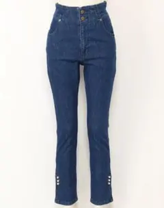 Lily Brown パール付スキニ－ハイウエストデニムパンツ ブルーのサムネイル