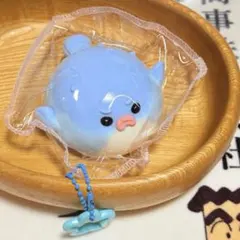 【新品爆速発送】スクイーズチャーム　青フグ　水感スクイーズ　泥感スクイーズ
