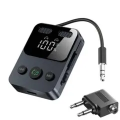 Bluetooth5.3 車載 AUXレシーバー 2台接続 通話 音楽