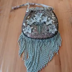 花刺繍フリンジパーティーバッグ