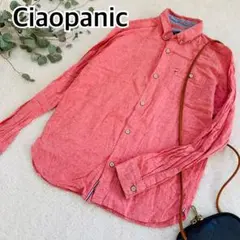 Ciaopanic /ピンクシャツ /ストライプ柄/Mサイズ/カジュアル