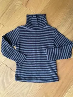 UNIQLO ユニクロ　タートルネック長袖　ストライプ　110