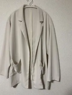 OPAQUE.CLIP テーラードジャケット オフホワイト　ボタンなし　羽織　L