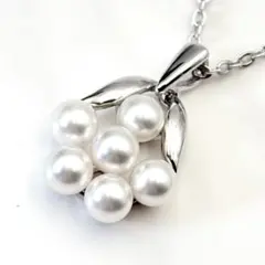 28249✨️ミキモト ネックレス ぶどう アコヤ ベビーパール 刻印 5粒 
