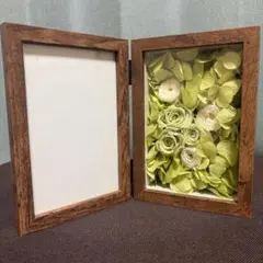 プリザーブドフラワー 写真たて フォトフレーム グリーン
