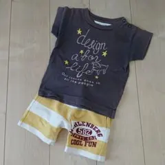 星 刺繍 やぎさん Tシャツ ボーダー ハーフパンツ コーデセット