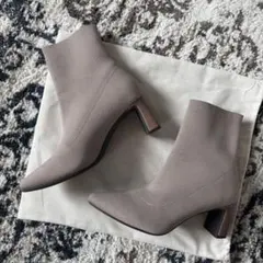 【GU】ポインテッドニットブーツ/31BEIGE