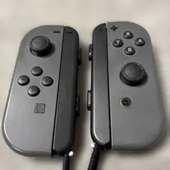 【美品純正完動品】Nintendo Switchグレー ジョイコンストラップ付②