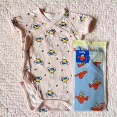 ユニクロ　ボディスーツ　半袖　ミッフィー　70