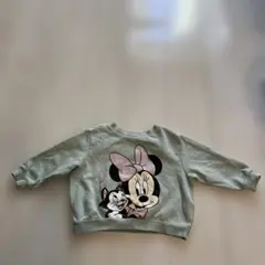 H&Mミニーちゃん 裏起毛トレーナー ミントグリーン