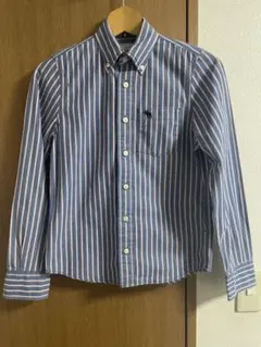 【美品】【アバクロンビー&フィッチ】ストライプシャツ 春物長袖　150cm