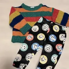 BREEZE カラフルニットセーターとパンツセット