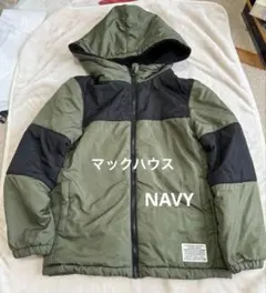 マックハウス 中綿コート フード付きコート カーキ