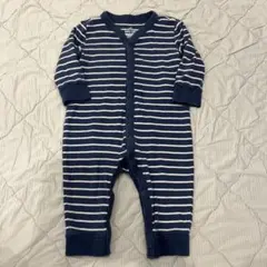 babyGap★ストライプ長袖ロンパース 3-6m 60おしりくま