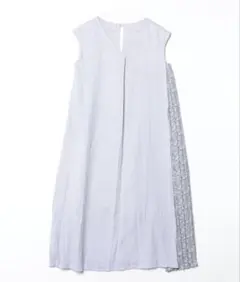 ナチュラルクチュール　サイドプリーツ切替ワンピース