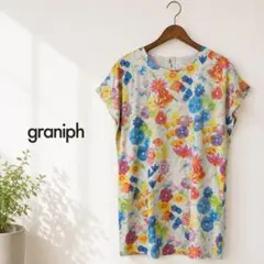 W美品　graniph 水彩　フラワー　ワンピースのサムネイル