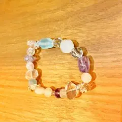 カラフル　天然石　ブレスレット　ハンドメイド
