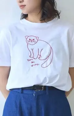 マ*イ様 bulle de savon ビュルデサボン　マヌルネコ刺繍Tシャツのサムネイル