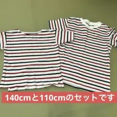 ストライプ Tシャツ 140cmと110cm お揃い