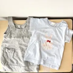 保育園着 ベビー 女の子 80 90cm トップス 2点セット 半袖 まとめ売り