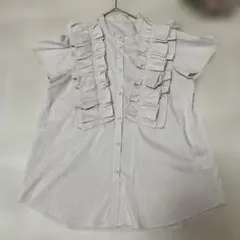【美品】＆Love masami satomi アンドラブ フリル ブラウスのサムネイル