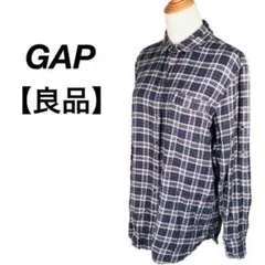 良品 GAP ギャップ　ネルシャツ　タータンチェック　ロールアップ袖