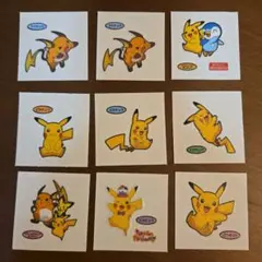 ポケモンパン デコキャラシール 9枚セットピカチュウライチュウポッチャマ